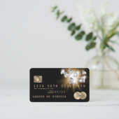Credit Kaart Styled Gold Diamonds Visitekaartje (Staand voorkant)