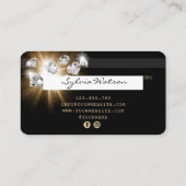 Credit Kaart Styled Gold Diamonds Visitekaartje (Achterkant)
