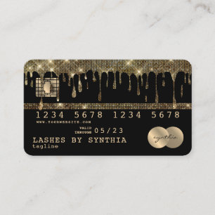 Credit Kaart Styled Gold Drips Visitekaartje