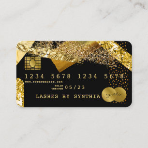 Credit Kaart Styled Gold Folie Brush Visitekaartje
