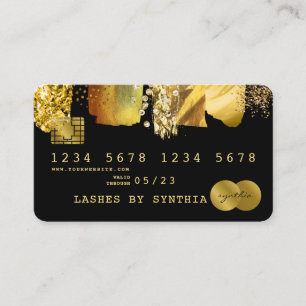 Credit Kaart Styled Gold Folie Brush Visitekaartje