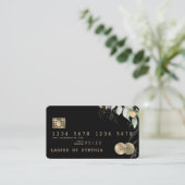 Credit Kaart Styled Greenery Floral Visitekaartje (Staand voorkant)