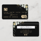 Credit Kaart Styled Greenery Floral Visitekaartje (Voorkant / Achterkant)