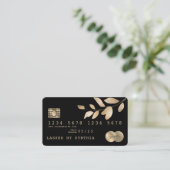 Credit Kaart Styled Greenery Gold Visitekaartje (Staand voorkant)