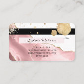 Credit Kaart styling blush roze roze Roos Gold Visitekaartje (Achterkant)