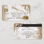 Credit Kaart styling Driving Gold Marble Visitekaartje (Voorkant / Achterkant)