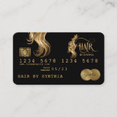 Credit Kaart stylist Gold Hair Visitekaartje (Voorkant)