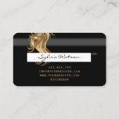 Credit Kaart stylist Gold Hair Visitekaartje (Achterkant)