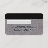 Creditcard | Achtergrond Linen Visitekaartje (Achterkant)