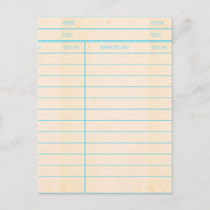 Creditcard bibliotheekdatum briefkaart