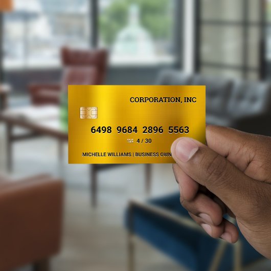 Creditcard | Briljant goud Visitekaartje