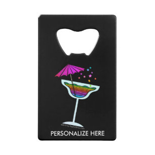 CREDITCARD FLESOPENER - MARGARITA ONTWERP KREDIETKAART FLESSENOPENER