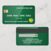 Creditcard | Glossy Green Visitekaartje (Voorkant / Achterkant)