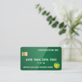 Creditcard | Glossy Green Visitekaartje (Staand voorkant)