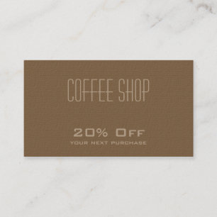 Creditcard Koffie op winkel Kortingskaartje
