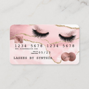 Creditcard met Blush roze roze lange streepjes Visitekaartje