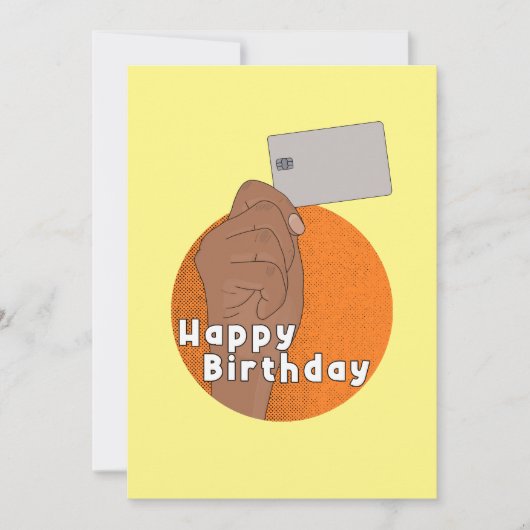 Creditcard of bankpas Funny Happy Birthday Kaart (Voorkant)