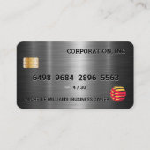 Creditcard | Silver Metallic Visitekaartje (Voorkant)