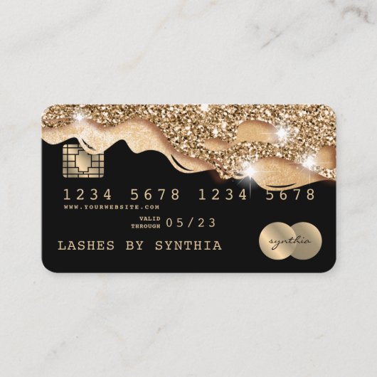 Creditcard styling Driving Gold Visitekaartje (Voorkant)