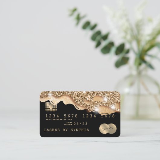 Creditcard styling Driving Gold Visitekaartje (Staand voorkant)