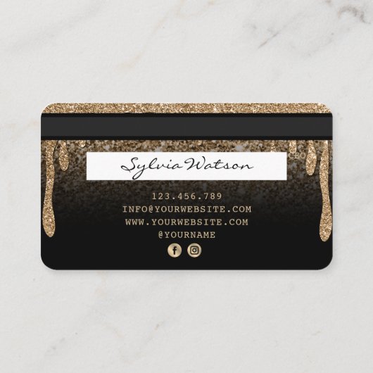 Creditcard styling Driving Gold Visitekaartje (Achterkant)