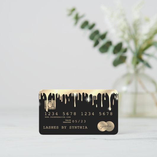 Creditcard styling Driving Gold Visitekaartje (Staand voorkant)
