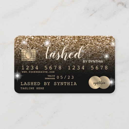 Creditcard styling Driving Gold Visitekaartje (Voorkant)