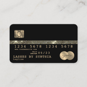 Creditcard styreen Gold en zwart Visitekaartje
