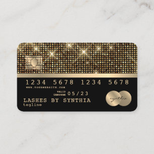 Creditcard styreen Gold en zwart Visitekaartje