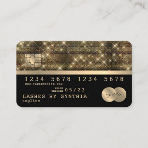 Creditcard styreen Gold en zwart Visitekaartje