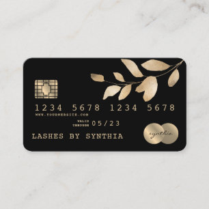 Creditcard styreen Greenery Gold Visitekaartje