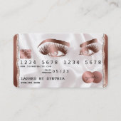 Creditcard styreen Roos Gold Long Lashes Visitekaartje (Voorkant)
