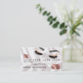 Creditcard styreen Roos Gold Long Lashes Visitekaartje (Staand voorkant)