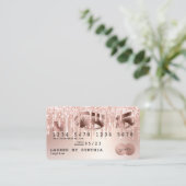 Creditcard styreen Roos Gold Long Lashes Visitekaartje (Staand voorkant)