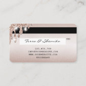 Creditcard styreen Roos Gold Long Lashes Visitekaartje (Achterkant)