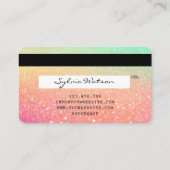 Creditcard styreen Roos Gold Long Lashes Visitekaartje (Achterkant)