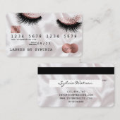 Creditcard styreen Roos Gold Long Lashes Visitekaartje (Voorkant / Achterkant)
