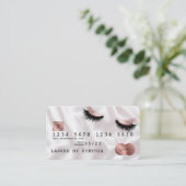 Creditcard styreen Roos Gold Long Lashes Visitekaartje (Staand voorkant)