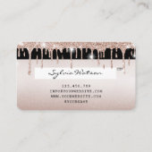 Creditcard styreen Roos Gold Long Lashes Visitekaartje (Achterkant)