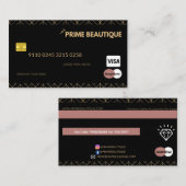 Creditcard Visitekaartje bevestigen (Voorkant / Achterkant)