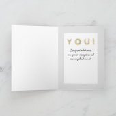 Creditcard voor aangepaste mastergraad gefelicitee kaart (Binnen)