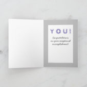 Creditcard voor aangepaste mastergraad gefelicitee kaart (Binnen)