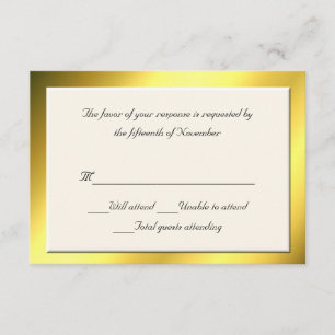 Creditcard voor alle doeleinden voor Cream en Gold RSVP Kaartje