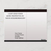 Creditcard voor verkochte objecten briefkaart (Achterkant)