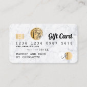 Creditcard White marmer Gold-cadeaukaart Visitekaartje (Voorkant)
