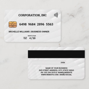 Creditcard Wit panelenpatroon Visitekaartje