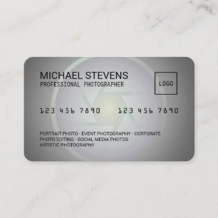 Creditcard ziet er geïnspireerde fotoservice uit visitekaartje