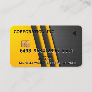 crediteren Debit-Kaart Geel grijze lagen Visitekaartje