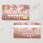 Creditering roos Gold Paint Drip Visitekaartje (Voorkant / Achterkant)
