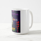 Credo de fidélité Wolf - Tribal Wolf Neon Cite Mug (Devant droit)